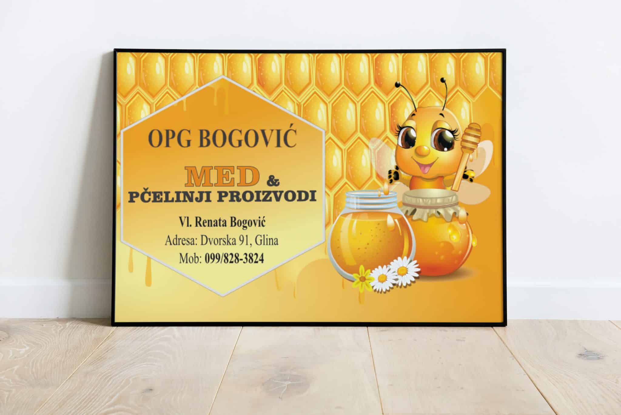 Izrada natpisne ploče OPG Bogović